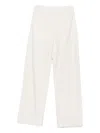 Emporio Armani Textured Straight Trousers In Beige
