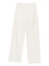 Emporio Armani Textured Straight Trousers In White