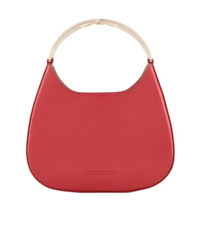Emporio Armani Hobo Detachable Shoulder Strap Portable Cross-body Mini Bag In Red
