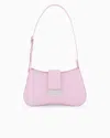 Emporio Armani Hobo Shoulder Bag With Logo Buckle In Pink