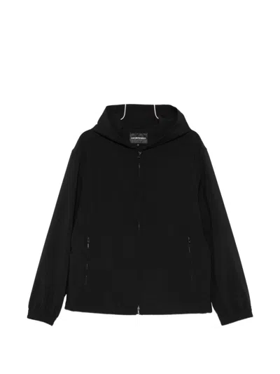 Emporio Armani Hooded Blouson Jacket In Multi