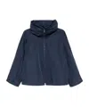 Emporio Armani Drawstring Hem Hooded Blouson Jacket In Black