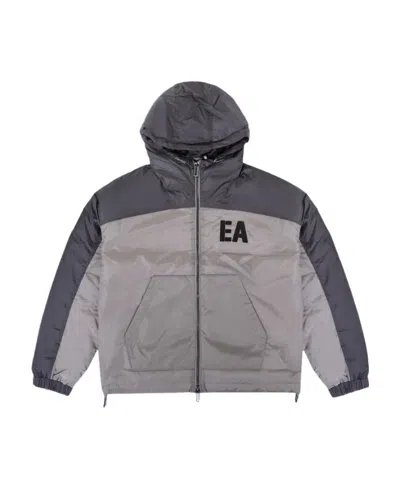 Emporio Armani Hooded Design Of Down Jacket In Gray