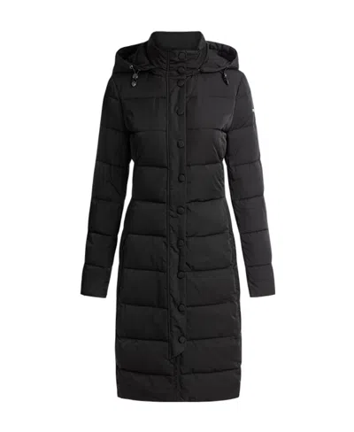 Emporio Armani Hooded Down Jacket In Black