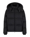 Emporio Armani Nylon Short Down Jacket In Black