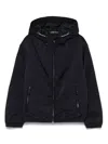 Emporio Armani Hooded Jacket In Blue