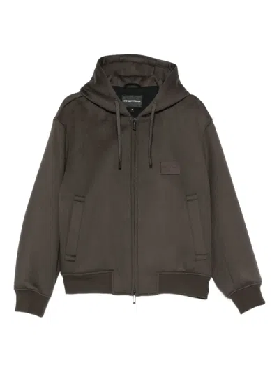 Emporio Armani Hooded Jacket In Green