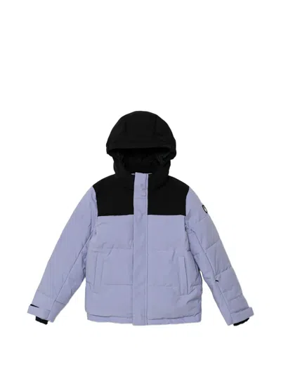 Emporio Armani Kids' Hooded Jacket In Purple