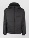 Emporio Armani Hooded Jackets With Long Sleeves And Side Pockets In Black