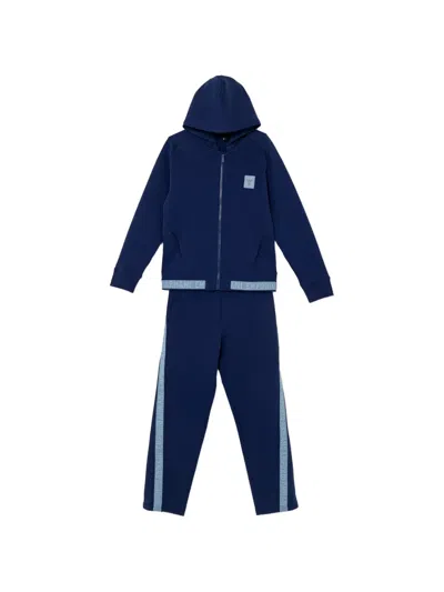 Emporio Armani Kids' Hooded Logo-detail Tracksuit In Red