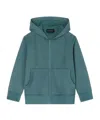 Emporio Armani Hooded Logo-detail Zip-up Sweatshirt In Green