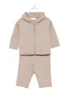 Emporio Armani Hooded Logo-plaque Trousers In Brown
