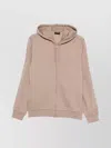 Emporio Armani Cotton Blend Loungewear Hoodie In Neutral