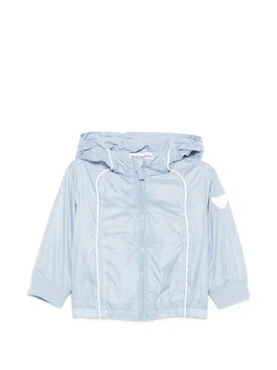 Emporio Armani Babies' Hooded Panelled Jacket In Blue