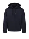 Emporio Armani Zippered Front Hoodie Sweatshirt In Black