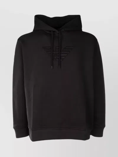 Emporio Armani Hooded Sweater Long Sleeves In Brown
