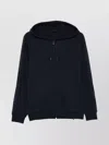 Emporio Armani Logo-detail Hooded Zip-up Sweatshirt In Black