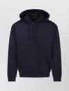 Emporio Armani Zippered Front Hoodie Sweatshirt In Blue