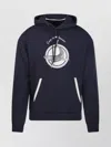 Emporio Armani Cotton Twill Whale Patch Regular Fit Hoodie