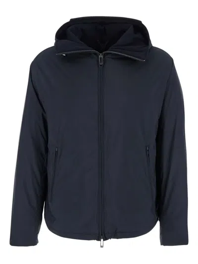 EMPORIO ARMANI HOODED ZIP-FRONT JACKET