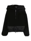 Emporio Armani Drawstring Hood Jacket In Black