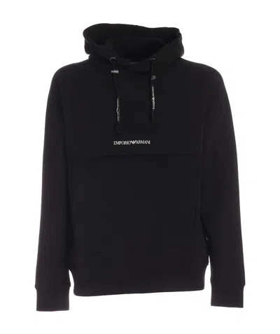 Emporio Armani Hoodie In Black