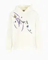 Emporio Armani Asv Jersey Hooded Sweatshirt With Floral Print And Embroidery