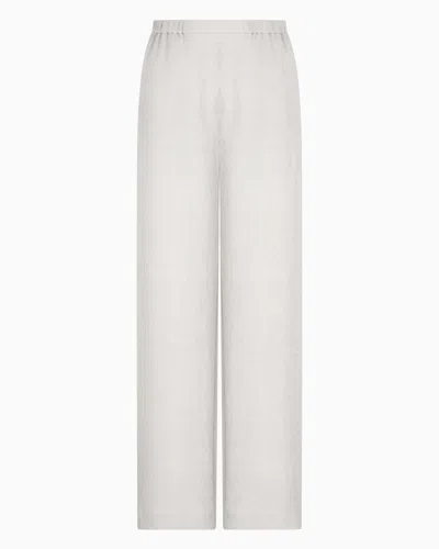 EMPORIO ARMANI FLUID CANNETÉ ELASTICATED-WAIST TROUSERS