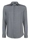 Emporio Armani Houndstooth Pattern Shirt In Schwarz