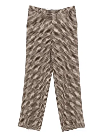 EMPORIO ARMANI HOUNDSTOOTH-PATTERN TROUSERS
