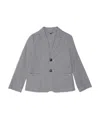 Emporio Armani Houndstooth Single-breasted Blazer In Gray