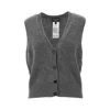 Emporio Armani Icon Cashmere Vest In Gray