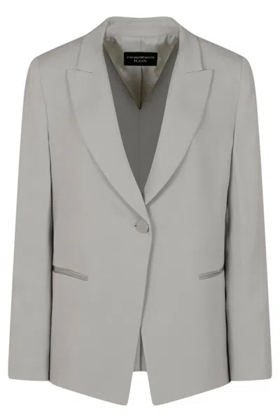 Emporio Armani Icon Chevron Single-breasted Blazer