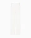 Emporio Armani Icon Triacetate Palazzo Trousers In White