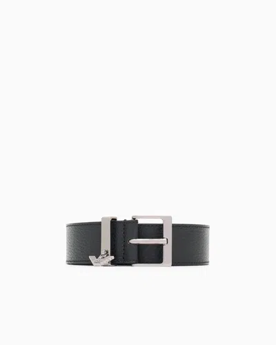 Emporio Armani Icon Deer-print Leather Belt