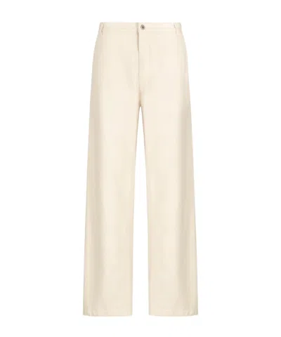 Emporio Armani Icon Denim Wide Leg Jeans In White