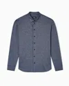 Emporio Armani Textured Long-sleeves Shirt In Gray