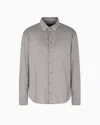 Emporio Armani Icon Jaspé Jersey Shirt In Gray