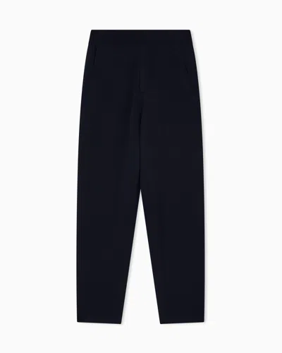 Emporio Armani Icon Knitted Elasticated-waist Trousers