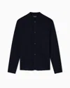Emporio Armani Veste À Col Officier En Maille Point Tissu Icon