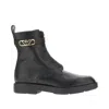 Emporio Armani Leather Boots In Black