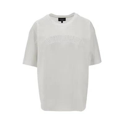 Emporio Armani Icon Logo Embroidery T-shirt In White