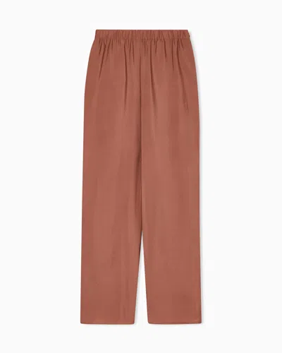 Emporio Armani Icon Modal Muslin Elasticated-waist Trousers In Pink