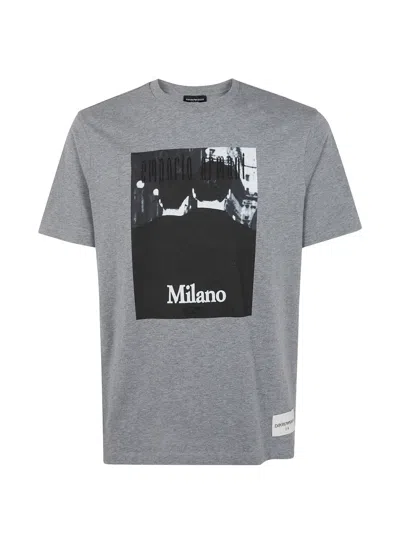 Emporio Armani Mens Jersey T Shirt Crew Neck In Gray