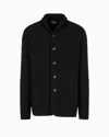 Emporio Armani Icon Plain-knit Virgin-wool Jacket In Black
