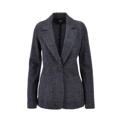 Emporio Armani Icon Prince Of Wales Single-breasted Jacket In Multi
