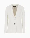 Emporio Armani Icon Single-breasted Blazer In Triacetate Fabric