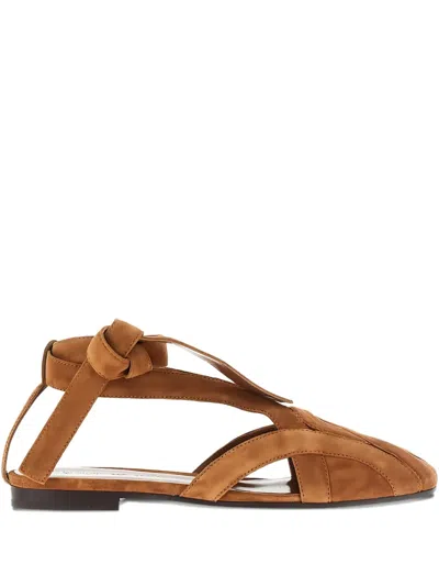 EMPORIO ARMANI ICON SUEDE SANDALS
