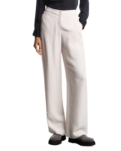 Emporio Armani Icon Textured Pants In Gray