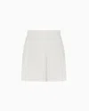 Emporio Armani Icon Triacetate Fabric Shorts In White